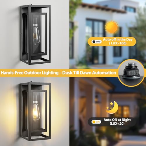 14" Dawn to Dusk Outdoor Light Fixture (2 Count)