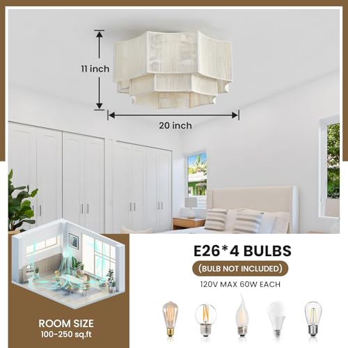 Boho Ceiling Fans with Lights (2Cotton)