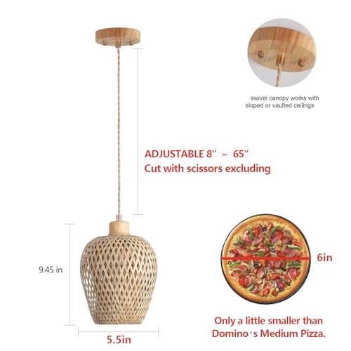 Bamboo Pendant Light Fixture One