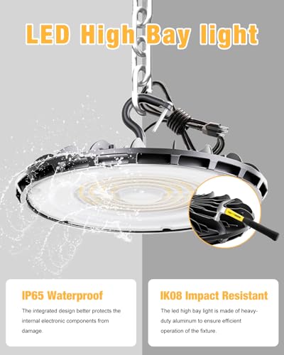 UFO LED High Bay Light 150W 16500LM 5000K High Bay LED Shop Lights