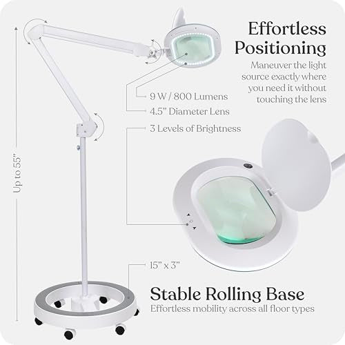 LightView Pro Magnifying Glass with Stand and Light