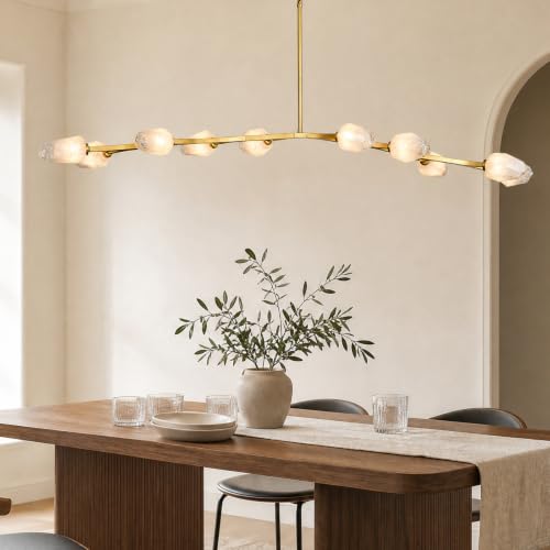 Modern Gold Linear Long Chandelier