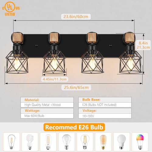 4 Light Bathroom Vanity Light Fixtures