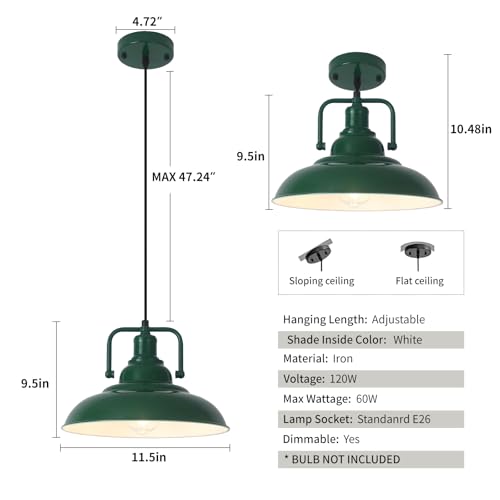 Farmhouse Pendant Light (2 Count)