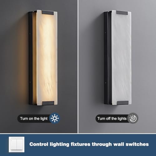 19.6" Alabaster Wall Sconce