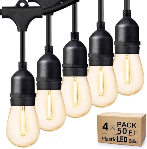 Outdoor String Lights for Outside 200 FT Waterproof Commercial Grade (200 Foot)