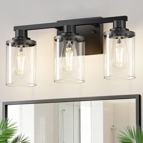 20 Inch 3 Light Black Bathroom Vanity Light ETL Listed