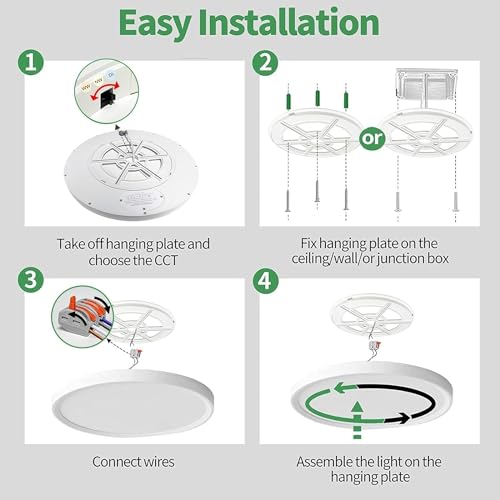 20 Inch Large LED Flush Mount Ceiling Light