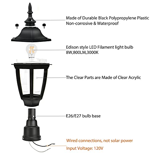 Outdoor Post Lights (2 Count)