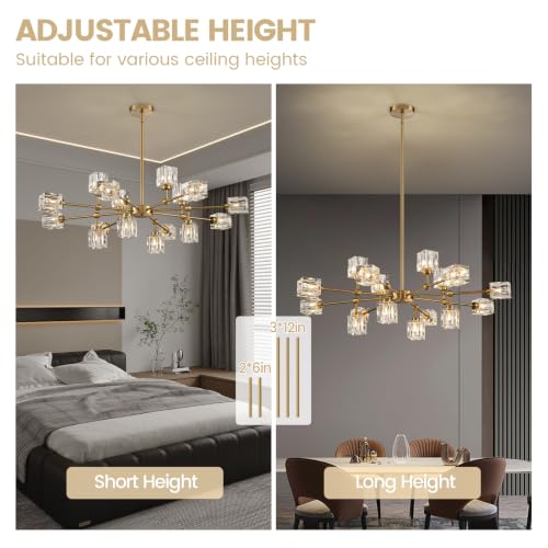 Sputnik Crystal Chandelier with 16