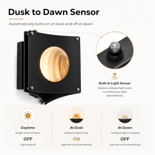 Dusk to Dawn Outdoor Wall Light (Globe(with Photocel))