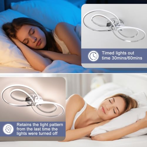 Modern LED Ceiling Light (Chrome)
