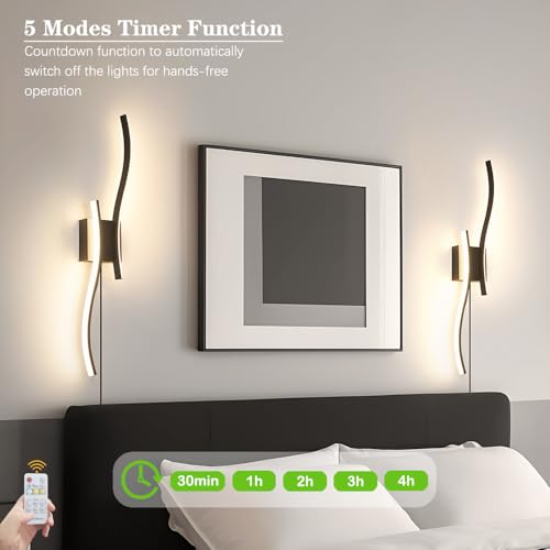 Modern Plug in Wall Sconce Set of 2 (2 Count)