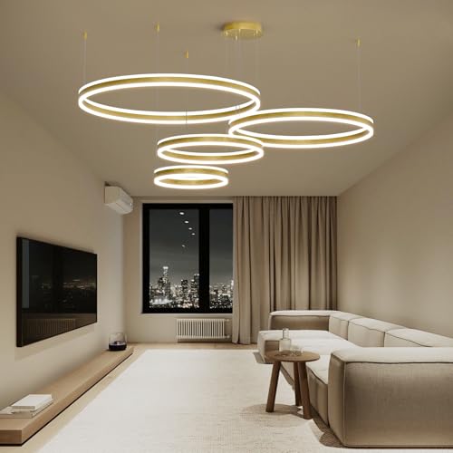4 Ring Modern Ceiling Chandelier Light