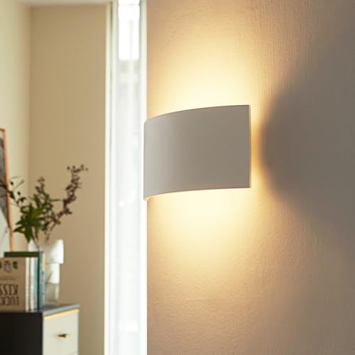 13.8" Paintable Plaster Wall Sconce Light