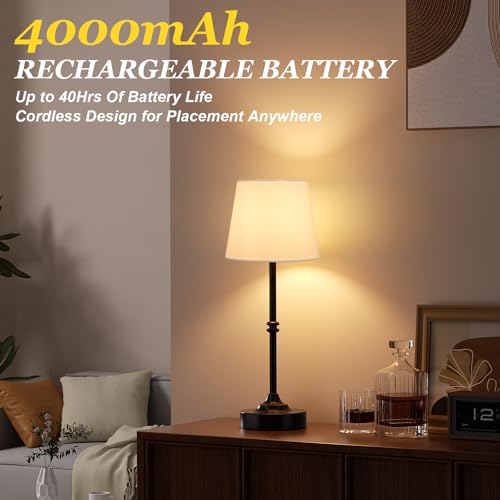 Rechargeable Cordless Table Lamp Black