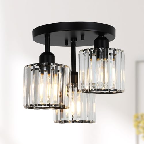 Crystal Semi Flush Mount Ceiling Light