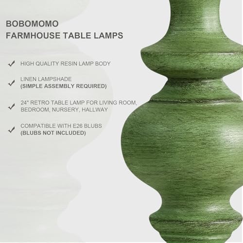 24" Farmhouse Table Lamps Set of 2