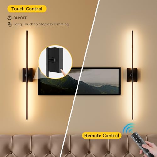 Battery Operated Wall Sconces Set of 2 (2 Count)