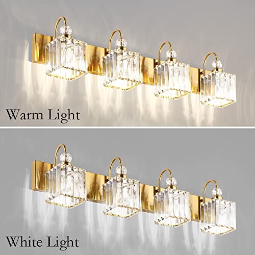 Crystal Gold Bathroom Vanity Lights 4