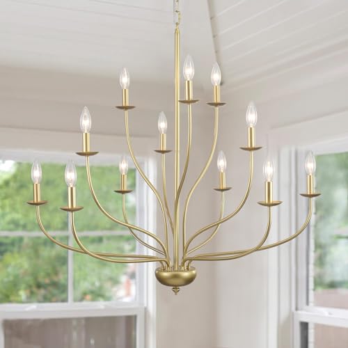 Gold Chandelier 12 Light