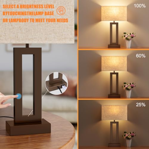 Bedroom Lamps for Night Stands (2 Count)