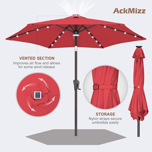 Solar Patio Umbrella with Centre Light