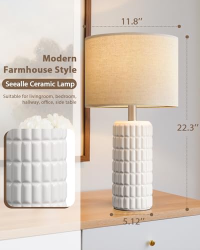23" Single Modern Ceramic Table Lamp