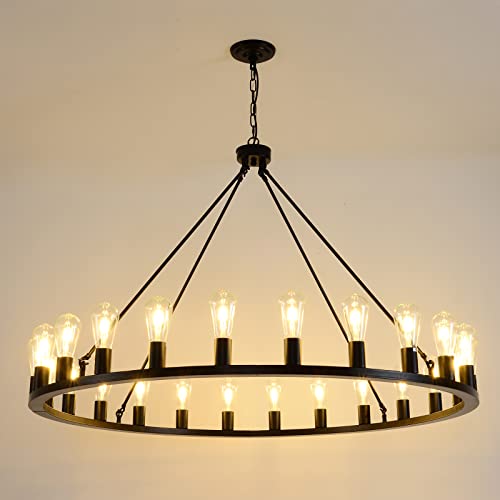 Wagon Wheel Chandelier 24