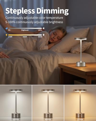 Rechargeable Table Lamps Set of 2 (2 Count)
