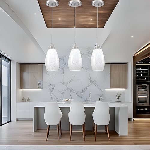 3 Pack Glass Pendant Light (3 Count)