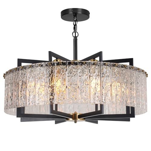 Crystal Chandeliers for Dining Room Light Fixture 30"Glass Pendant