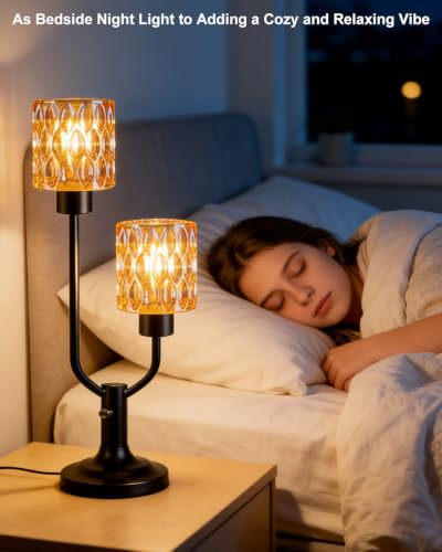 Mid Century Modern Table Lamp Vintage Black Lamp Dimmable Gift
