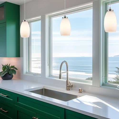 Coast 7" Pendant Light Glass Shades for Kitchen Island (2 Count)