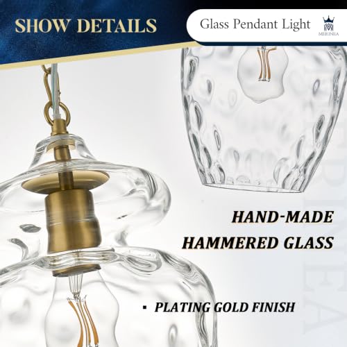 Farmhouse Gold Glass Pendant Light