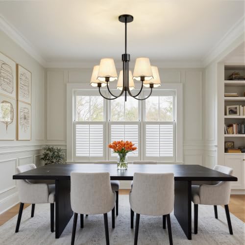 Dining Room Chandelier Light Fixture 5 (Black)
