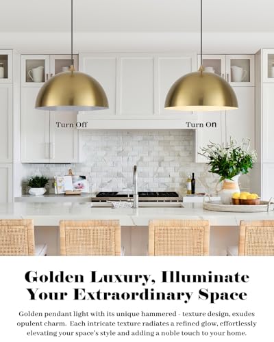 Gold Pendant Lights Kitchen Island (2 Count)