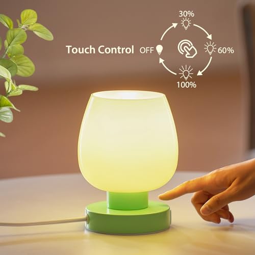 Touch Bedside Table Lamp with USB Charging