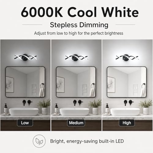 Modern Black LED Vanity Lighting