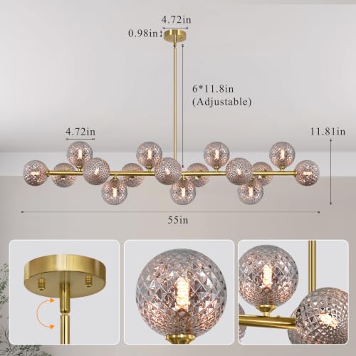 Chandeliers for Dining Room Linear Island Light Mid Century Light Fixture