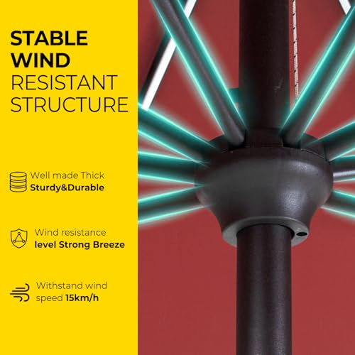 9ft Patio LED Umbrella with light
