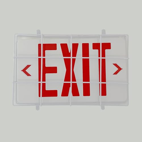 Exit Sign with Steel Wire Guard