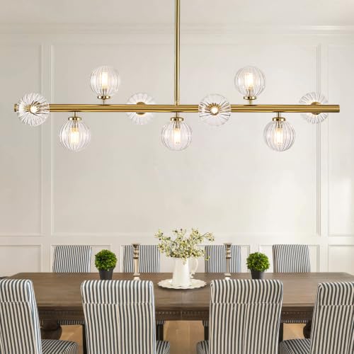 Mid Century Modern Glass Globe Sputnik Chandelier