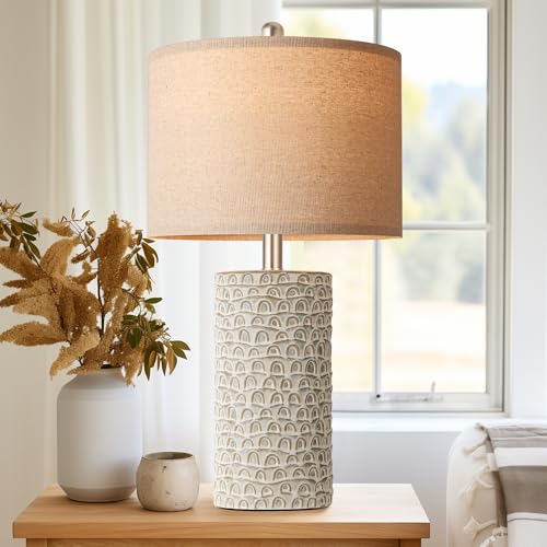 23" Modern Ceramic Table Lamp Set of 2 (2 Count)