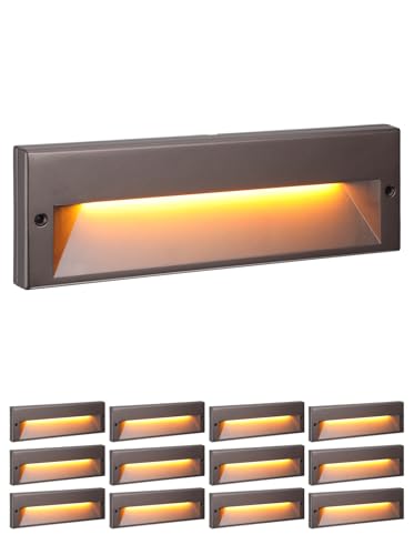 12 Pack 10.6 Inch 5CCT Low Voltage LED Step Lights (12 Count)
