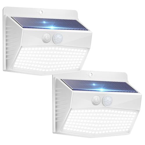 2 Pack Solar Motion Sensor Lights Outdoor Waterproof with 3 Modes (2 Count)