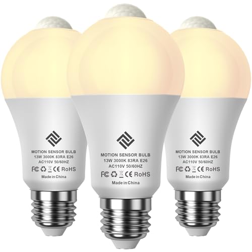Motion Sensor Light Bulbs (3 Count)