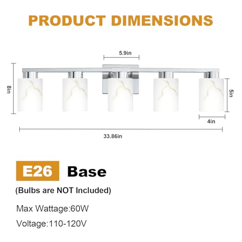 5 Light Bathroom Light Fixtures