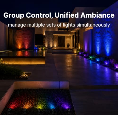 Solar Color Changing RGBW Landscape Spotlights (4 Count)