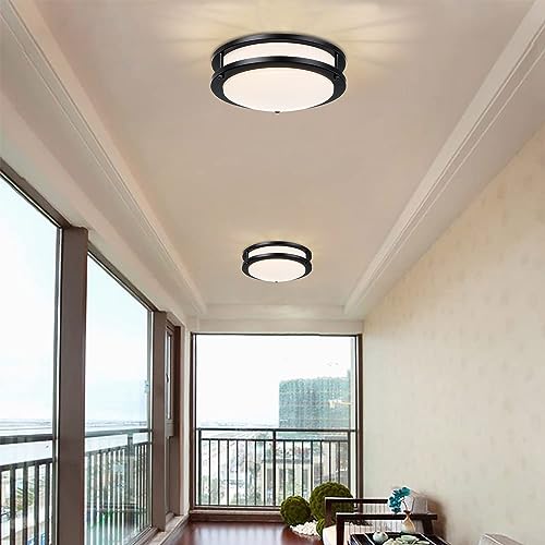10” Matt Black Ceiling Light Fixture
